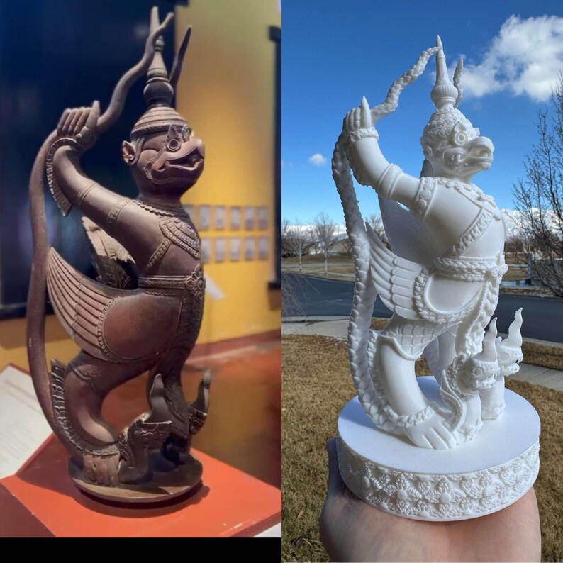 Garuda Defeating Two Nagas Statue — Museum Tribute — photo 2