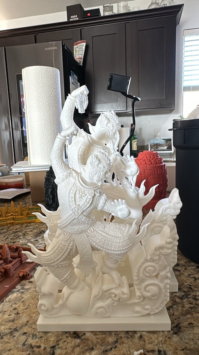 Handcrafted 3D Printed Cambodian Hanuman Statue