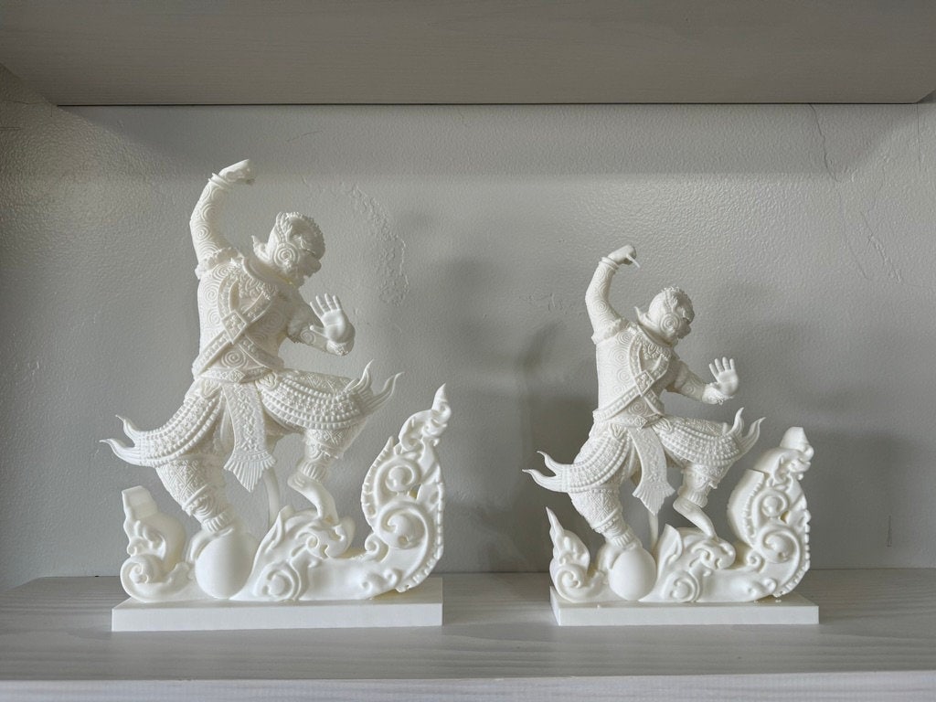 Handcrafted 3D Printed Cambodian Hanuman Statue