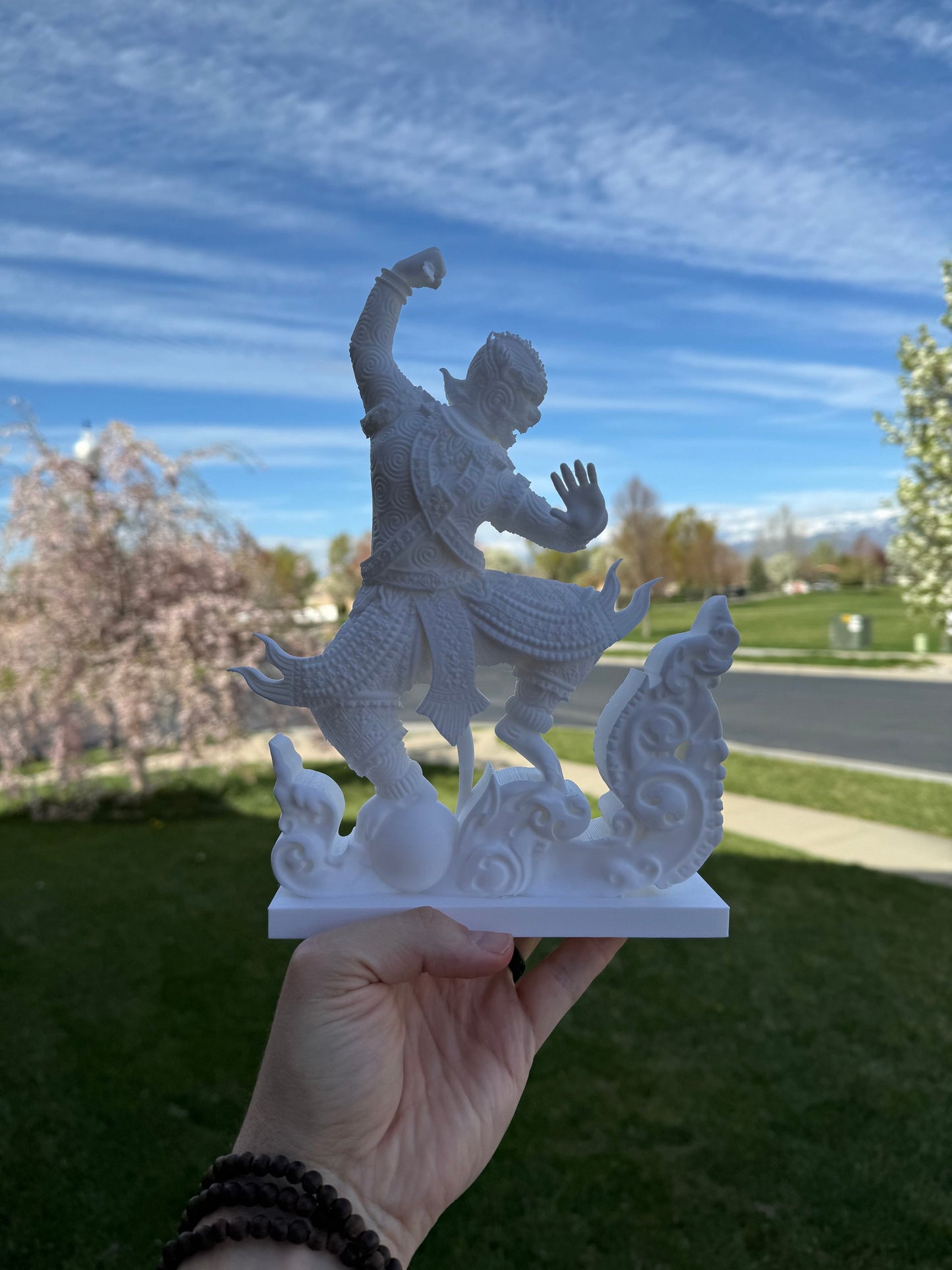 Handcrafted 3D Printed Cambodian Hanuman Statue