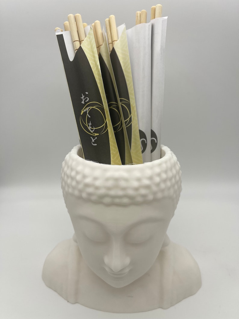 Buddha Head Pencil Holder — 3D Printed — photo 2