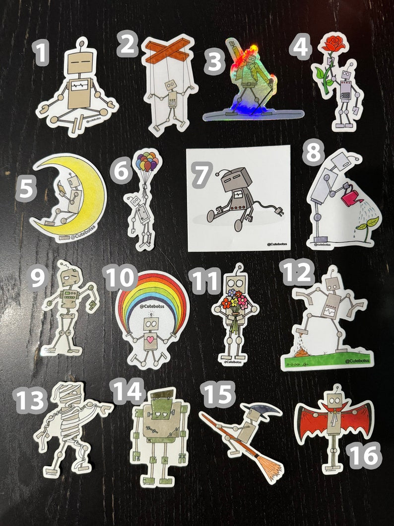 CutBots Vinyl Stickers — Choose 1–10 — photo 1