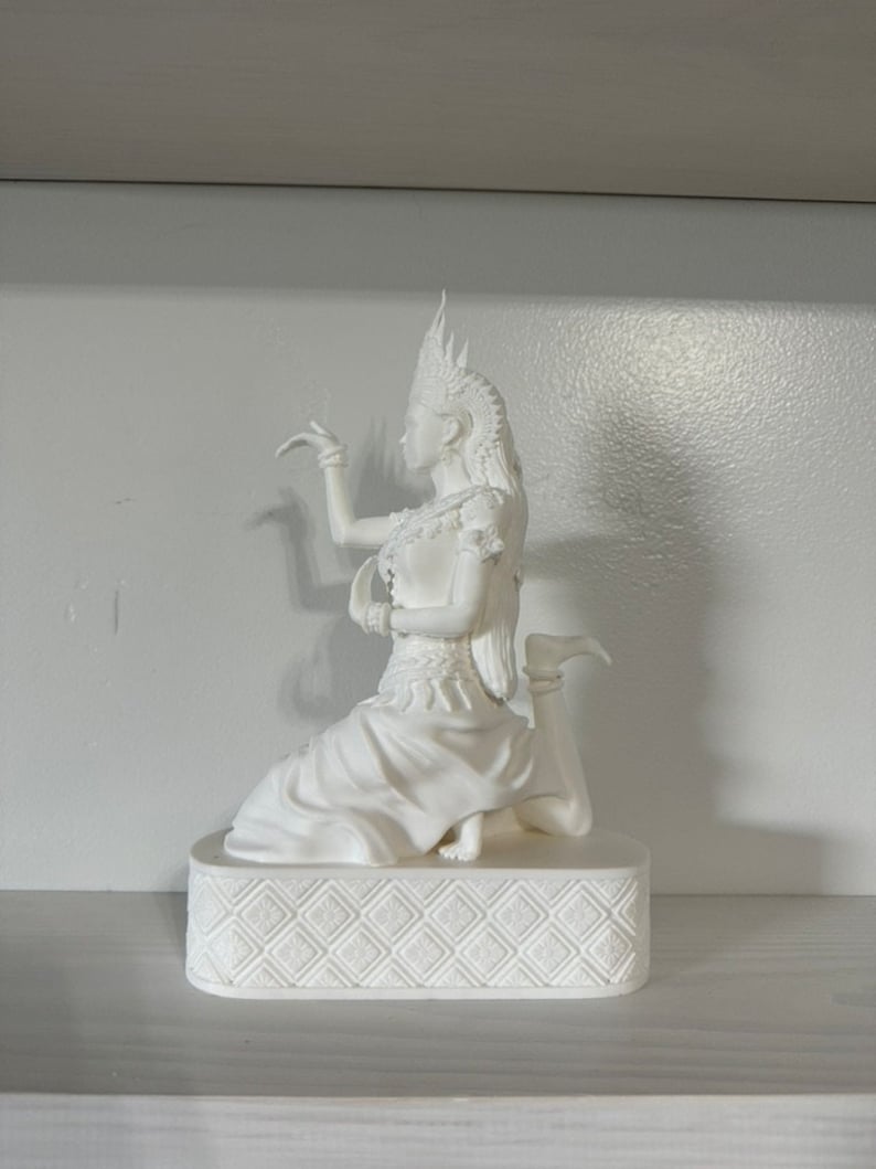 Flying Apsara Dancer Statue — Hol Pattern Base — photo 1