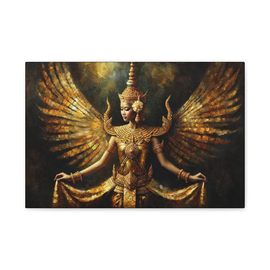 Gold-Winged Apsara Dancer Canvas Print — photo 1