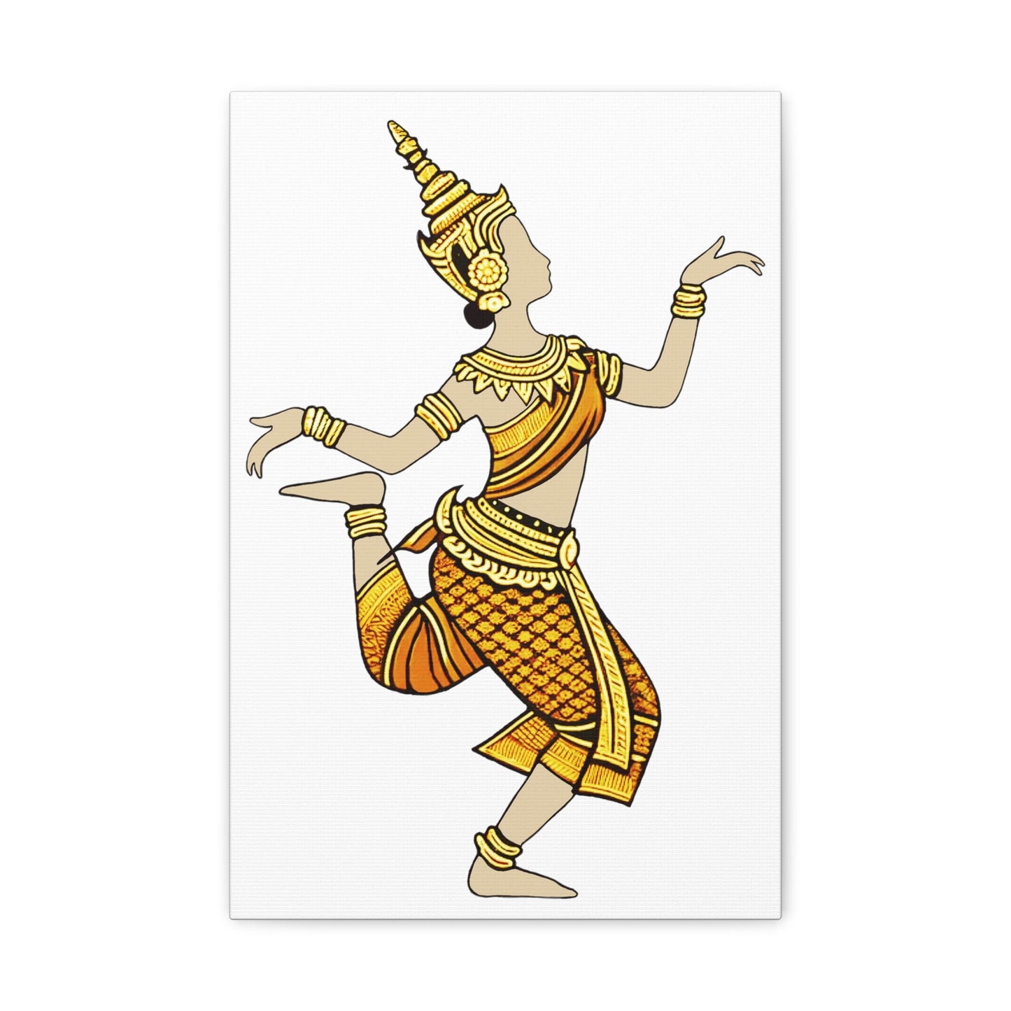 Canvas - Cambodian Apsara Dancer Print - Traditional Modern Khmer Art on Canvas