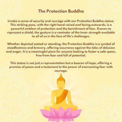 Protection Buddha Statue — Optional Lotus Base — product view 2