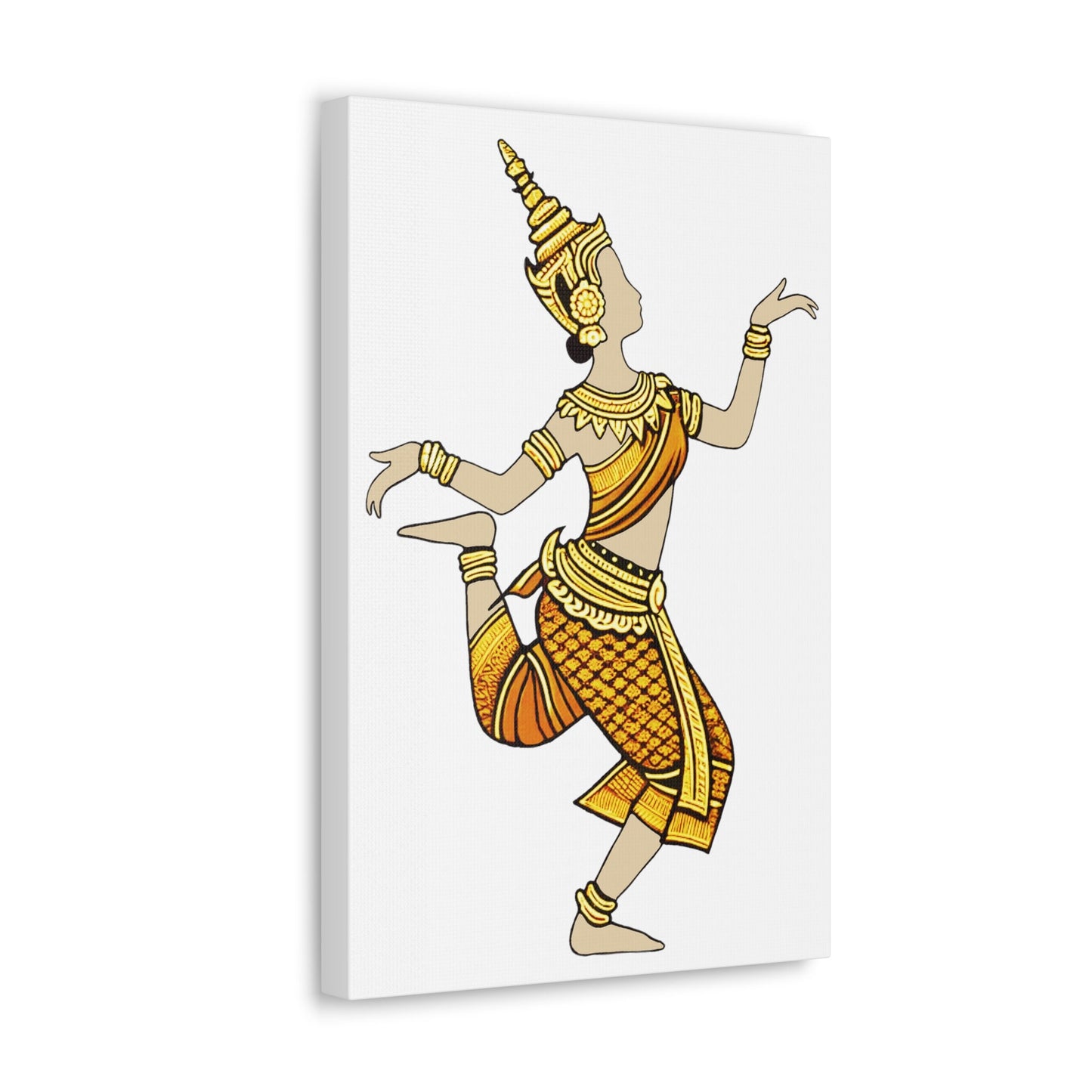 Canvas - Cambodian Apsara Dancer Print - Traditional Modern Khmer Art on Canvas