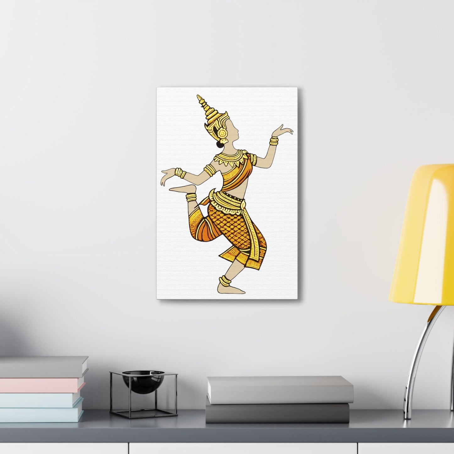 Canvas - Cambodian Apsara Dancer Print - Traditional Modern Khmer Art on Canvas